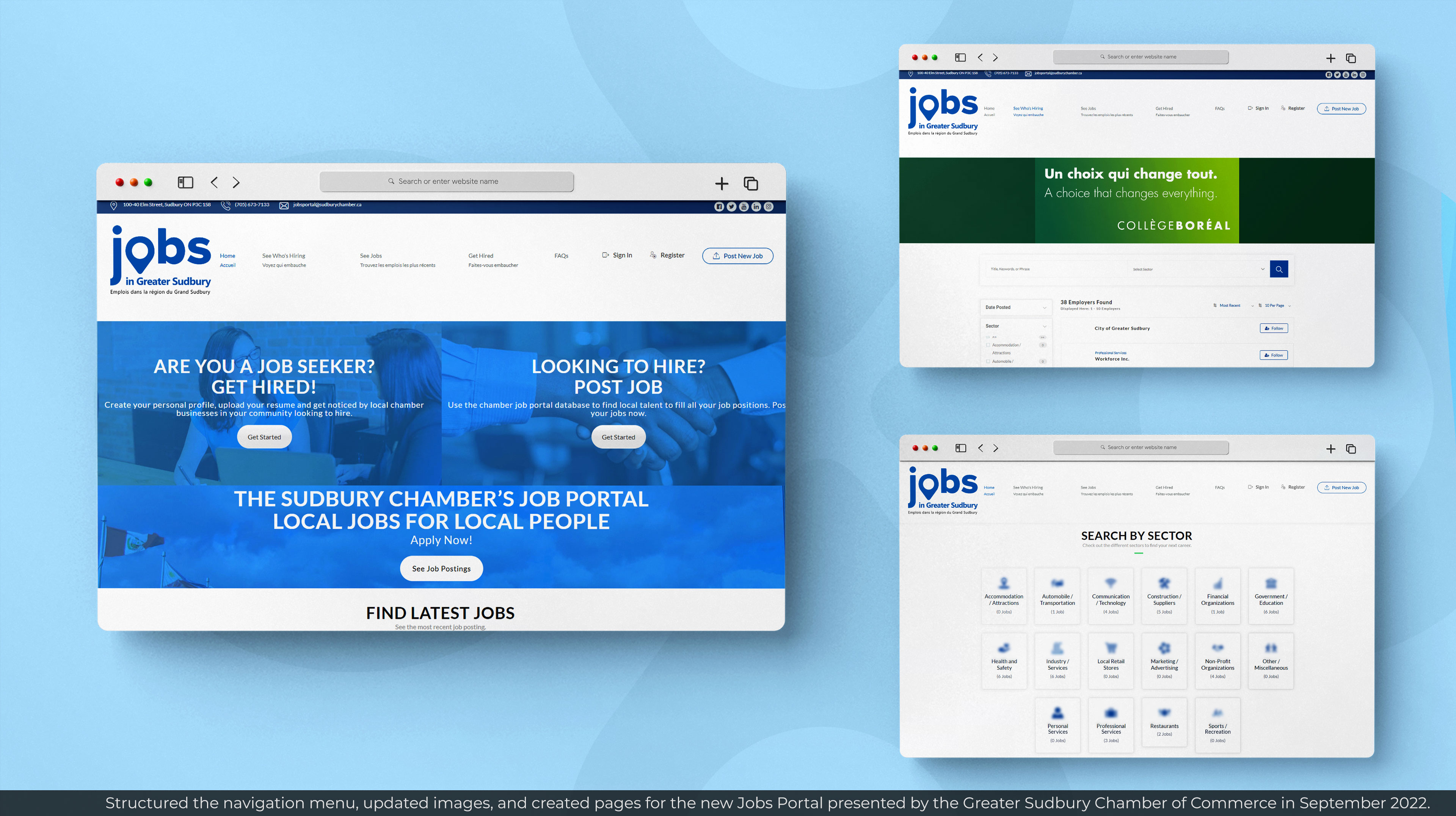 Jobs Portal by the Greater Sudbury Chamber of Commerce.