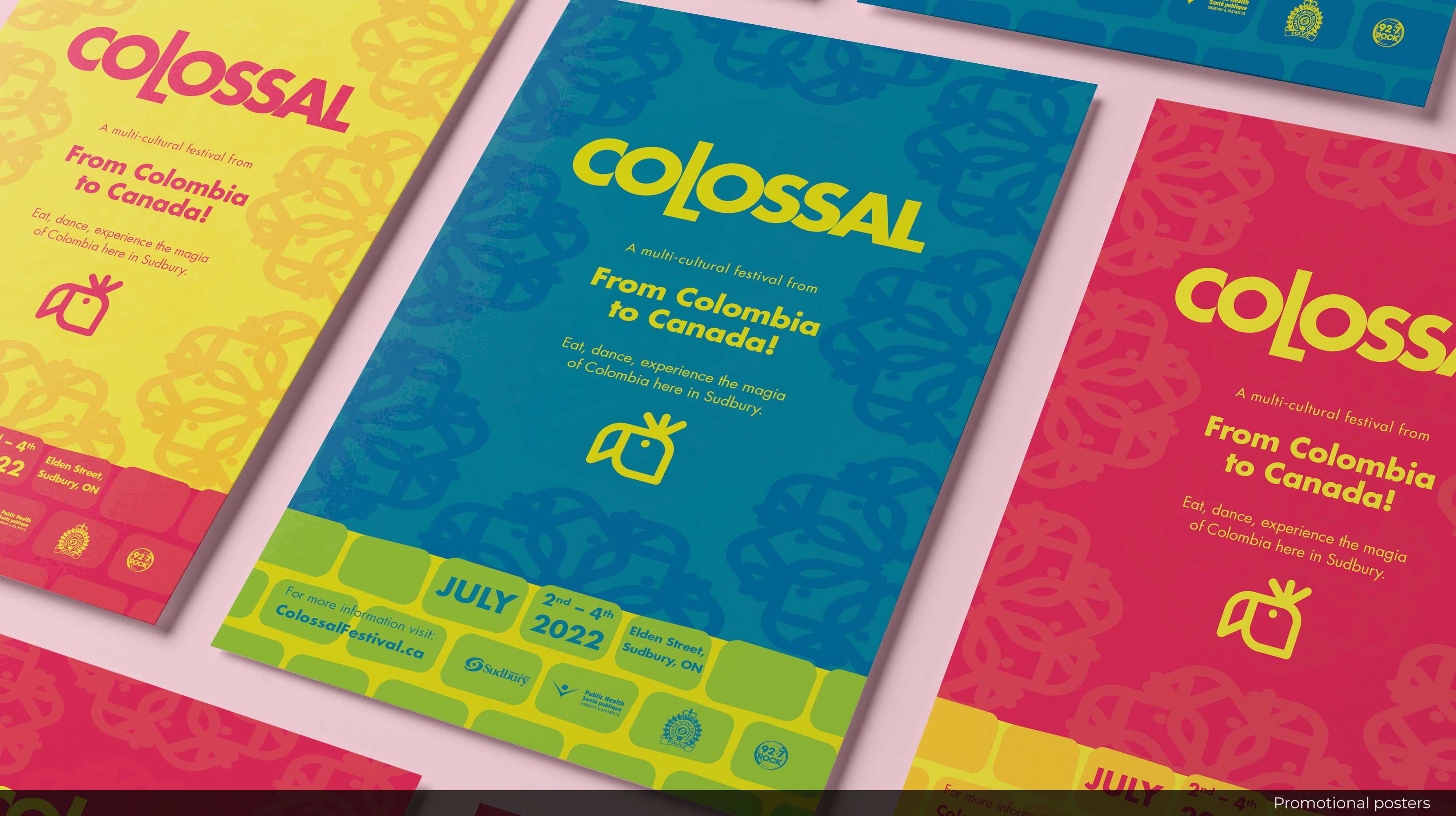 logo, colours, and graphics of colossal's brand